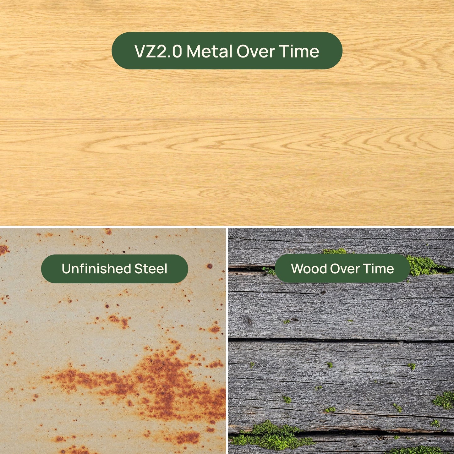 Woodgrain Metal Raised Garden Bed 2' x 8' - Evergrove Series - Tampa Home & Garden Store