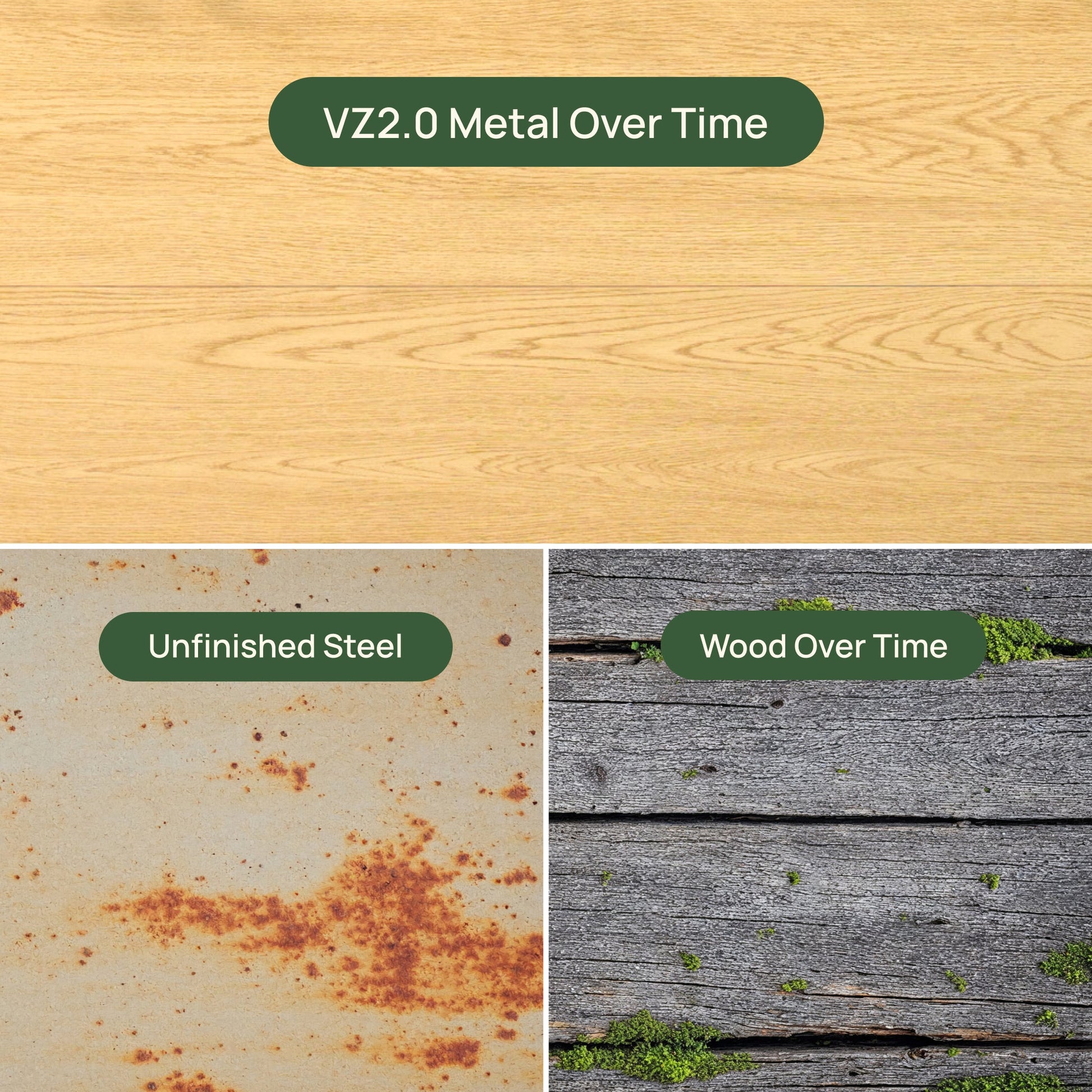 Woodgrain Metal Raised Garden Bed 2' x 8' - Evergrove Series - Tampa Home & Garden Store