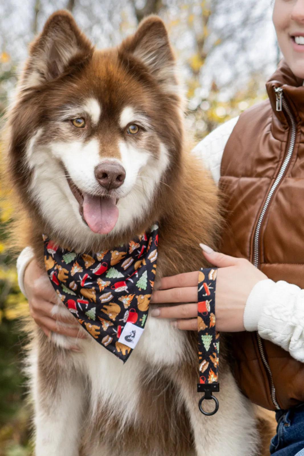 Woodland Tales Dog Bandana & Matching Keychain - Tampa Home & Garden Store