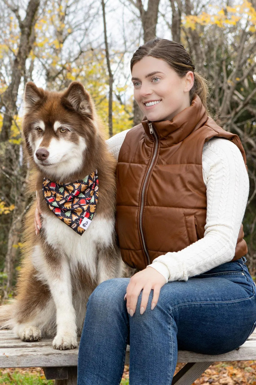 Woodland Tales Dog Bandana & Matching Keychain - Tampa Home & Garden Store