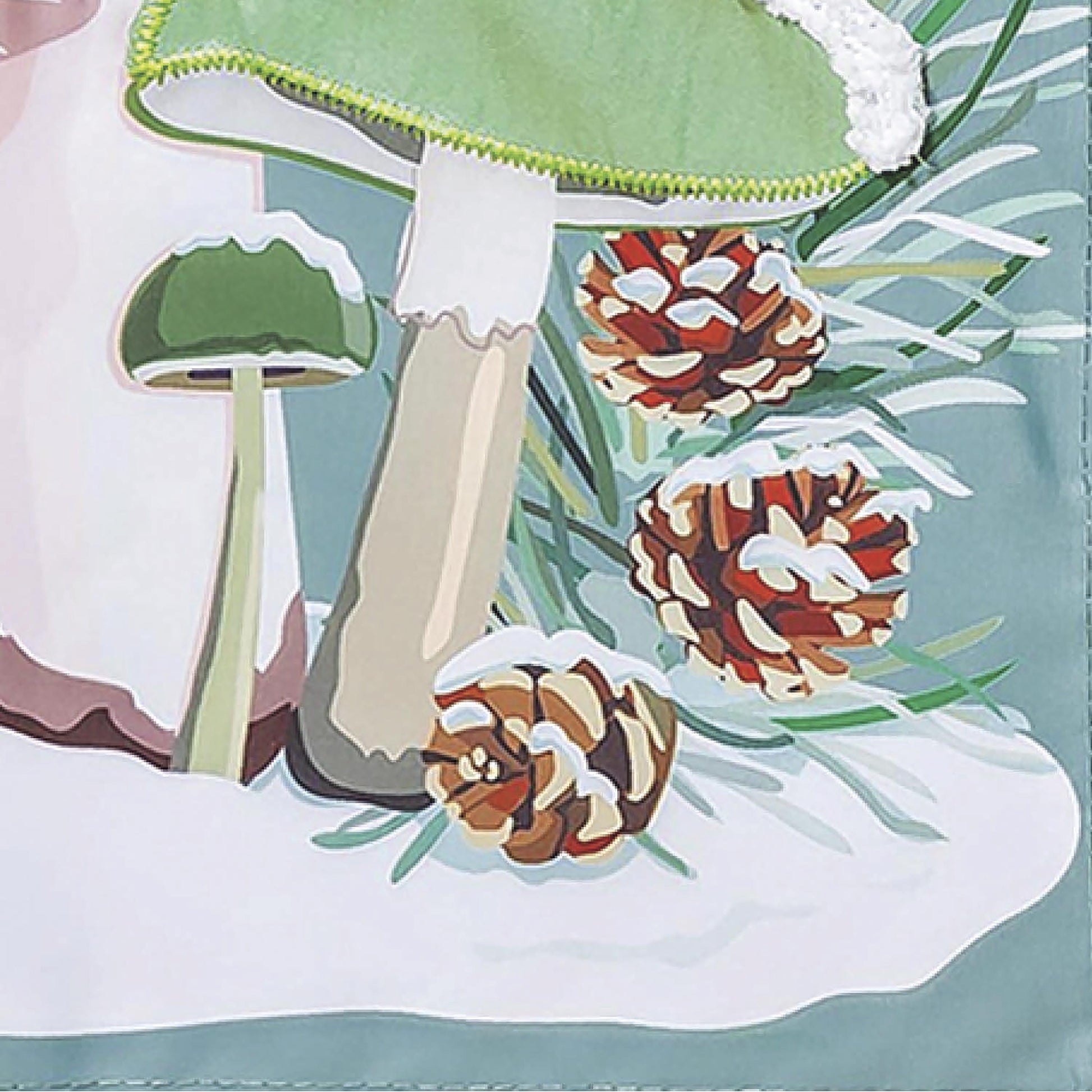 Woodland Winter Mushroom Applique Garden Flag - Tampa Home & Garden Store