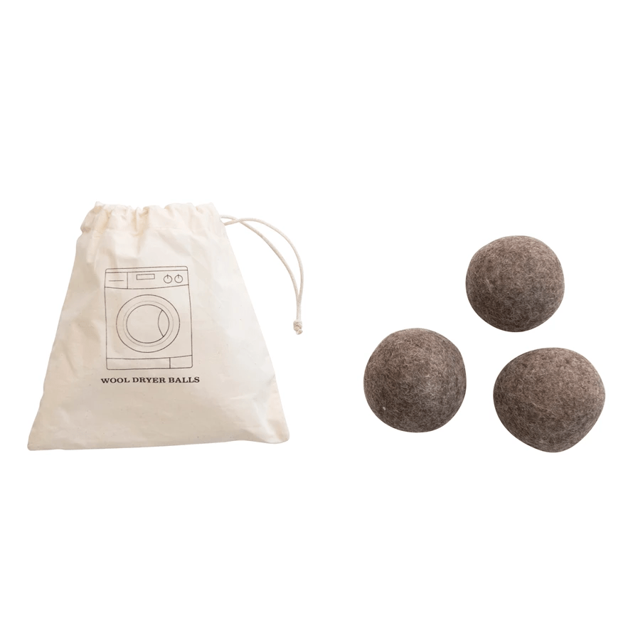 Wool Felt Dryer Balls, Set of 3 - Tampa Home & Garden Store
