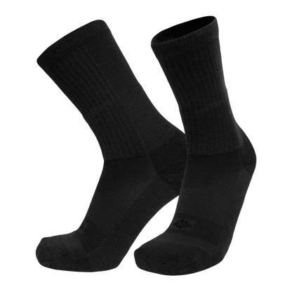 Wool BEAST Crew tactical socks, black crew-length pair on Tampa Home & Garden Store