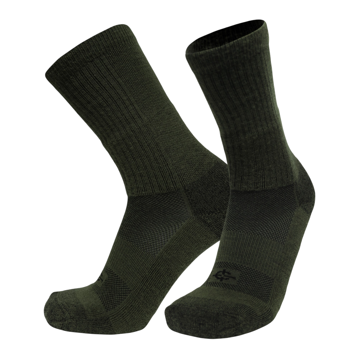 Wool BEAST Crew socks by Covert Threads, olive green military crew socks on Tampa Home & Garden Store
