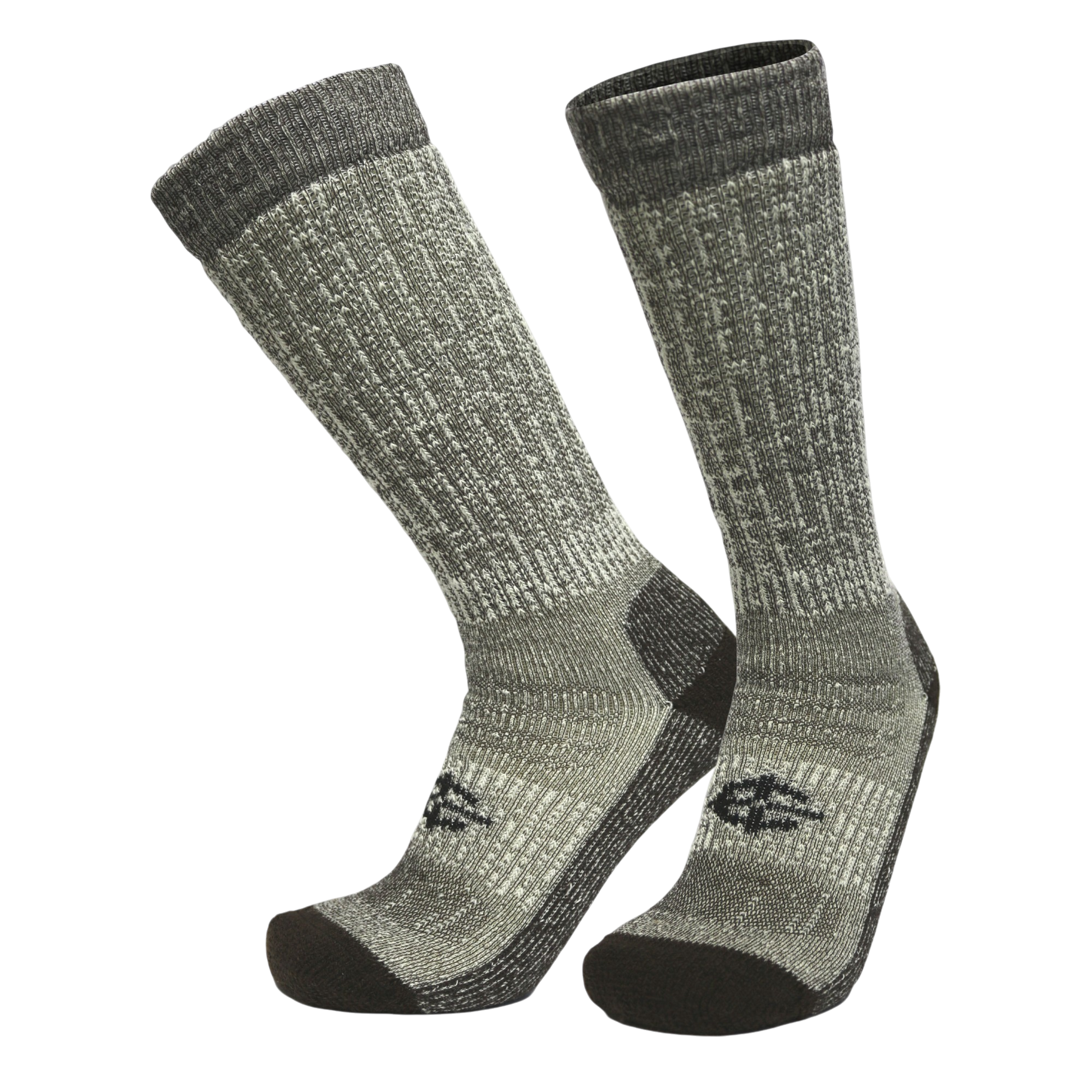 Wool BEAST Heavy OTC Sock knee-length heather gray reinforced toe/heel Covert Threads on Tampa Home & Garden Store