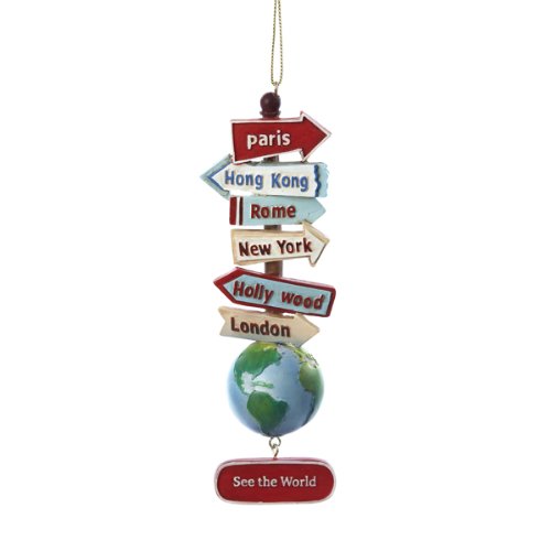 World With Signs Ornament - Tampa Home & Garden Store