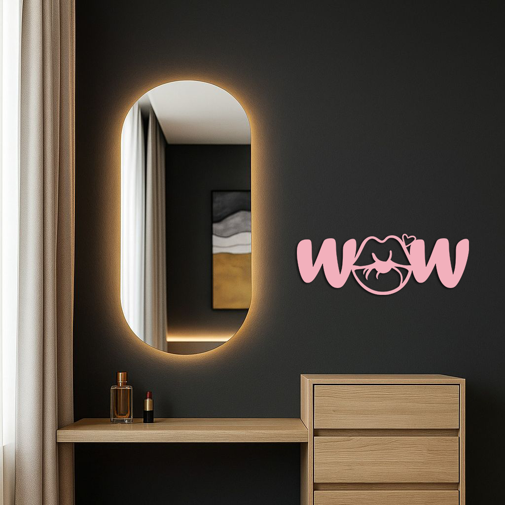 Wow Face Expression Metal Wall Art – Modern Typography Design - KAFGP113 - Tampa Home & Garden Store