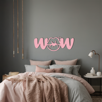 Wow Face Expression Metal Wall Art – Modern Typography Design - KAFGP113 - Tampa Home & Garden Store