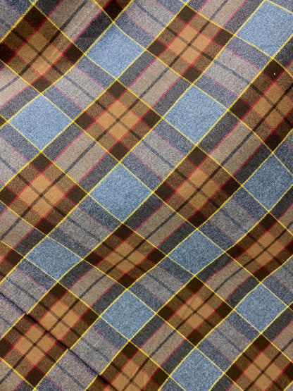 Wrap Size Scarf - Outlander Clan Fraser Inspired Gray, Brown, Yellow, and Red Cotton Flannel - Tampa Home & Garden Store