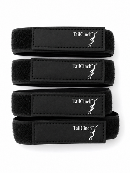 PoloCinch Polo Wrap Guards black double-sided Velcro 4-pack TailCinch logo on Tampa Home & Garden Store