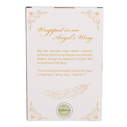 Wrapped In Angel's Wings Heart Gilded Porcelain Ornament - Tampa Home & Garden Store