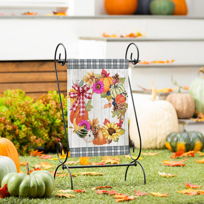 Wreath Of Gourds Applique Garden Flag - Tampa Home & Garden Store