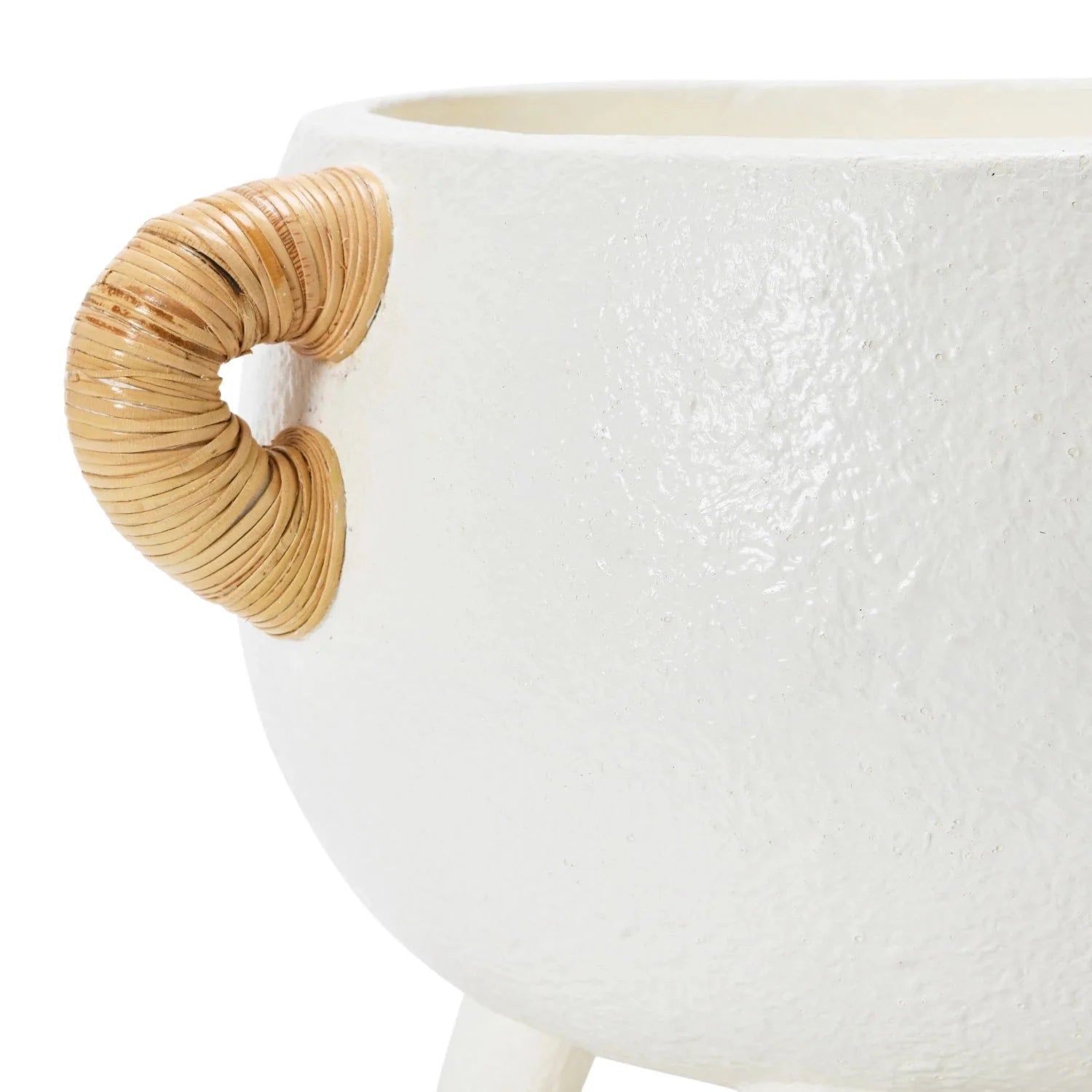 Wren Terracotta Planter with Rattan Handles - Tampa Home & Garden Store