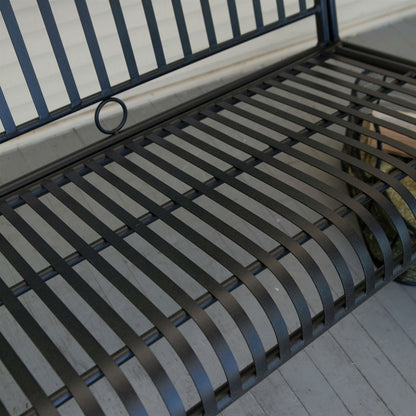 Wrought Iron Outdoor Patio 4-Ft Porch Swing in Black - Tampa Home & Garden Store
