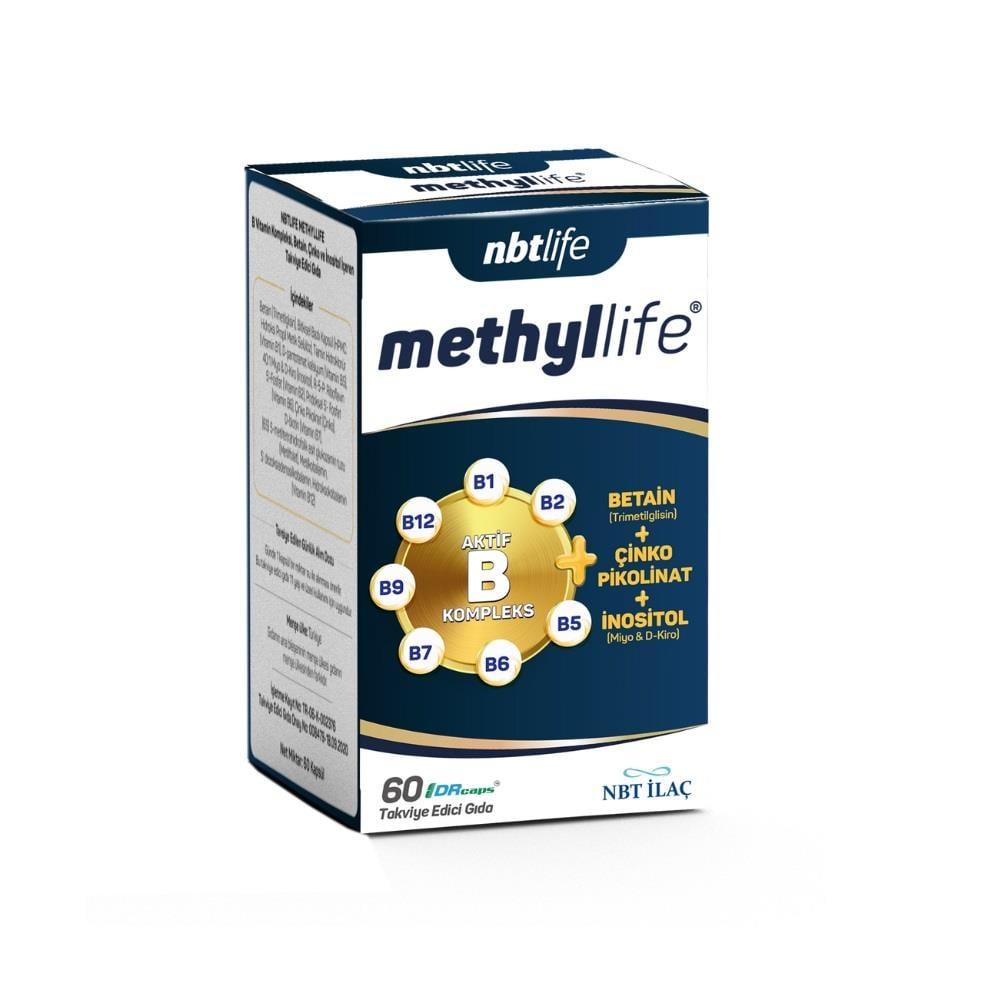 Methyllife B-Complex dietary supplement box, 60 capsules, navy blue and white NBtLife on Tampa Home & Garden Store