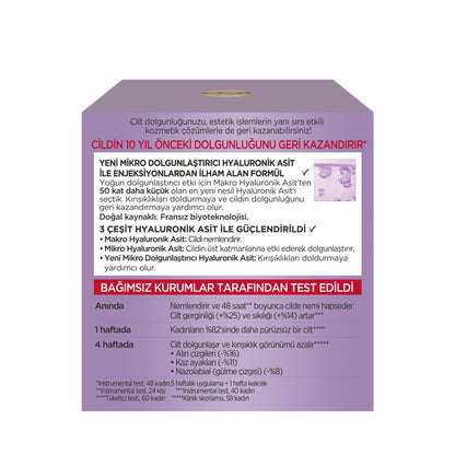 Face cream box by Beauty Care Bag, purple packaging with Turkish hyaluronic acid on the back on Tampa Home & Garden Store