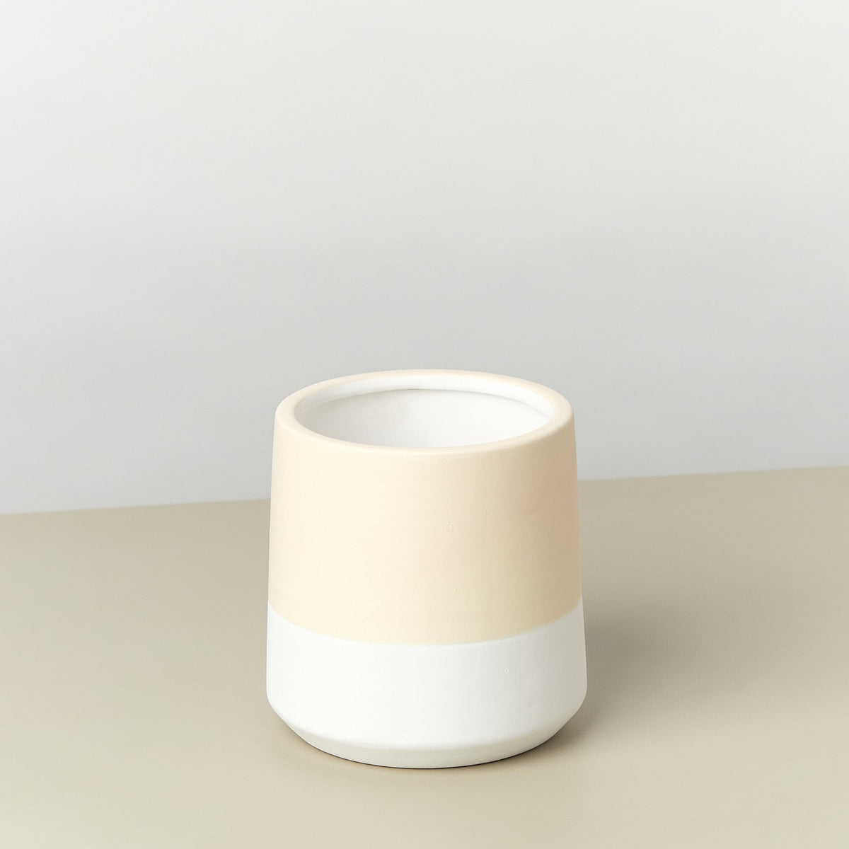 Gradient Cylinder Pot 5in ceramic beige gradient on Tampa Home & Garden Store