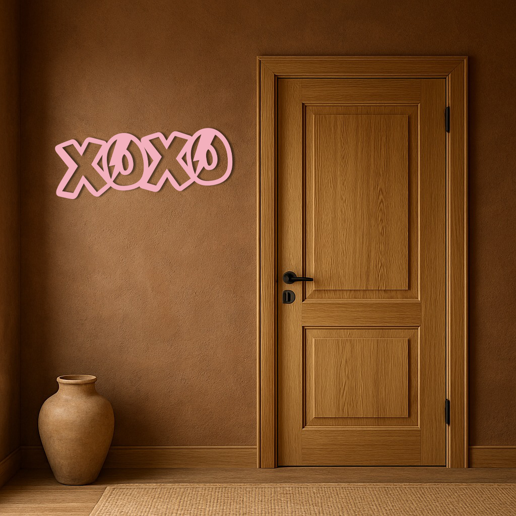 XOXO Word Art Metal Wall Decor – Modern Love Quote Design - KAFGP114 - Tampa Home & Garden Store