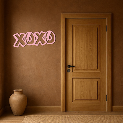 XOXO Word Art Metal Wall Decor – Modern Love Quote Design - KAFGP114 - Tampa Home & Garden Store