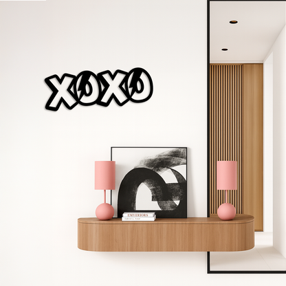 XOXO Word Art Metal Wall Decor – Modern Love Quote Design - KAFGP114 - Tampa Home & Garden Store