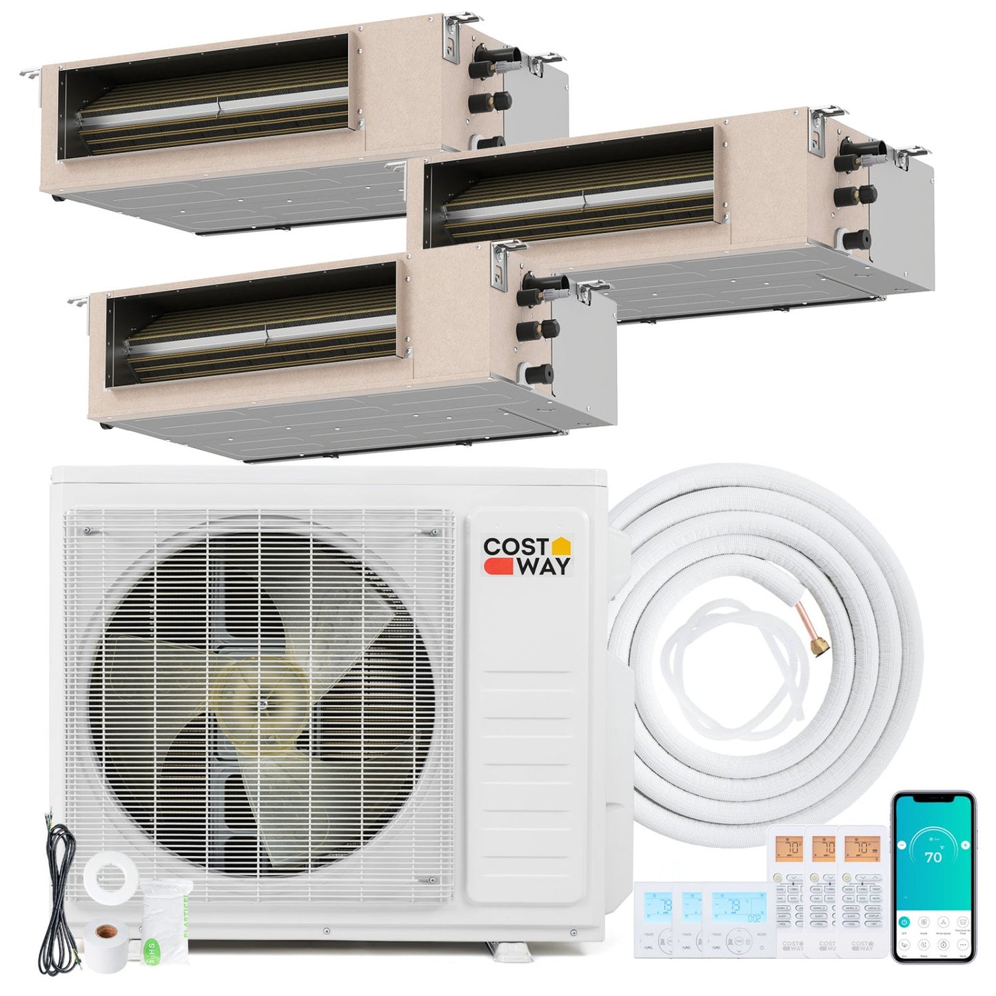 3 Zone Mini Split Air Conditioner Concealed Ducted 27000 BTU DirectDeals on Tampa Home & Garden Store