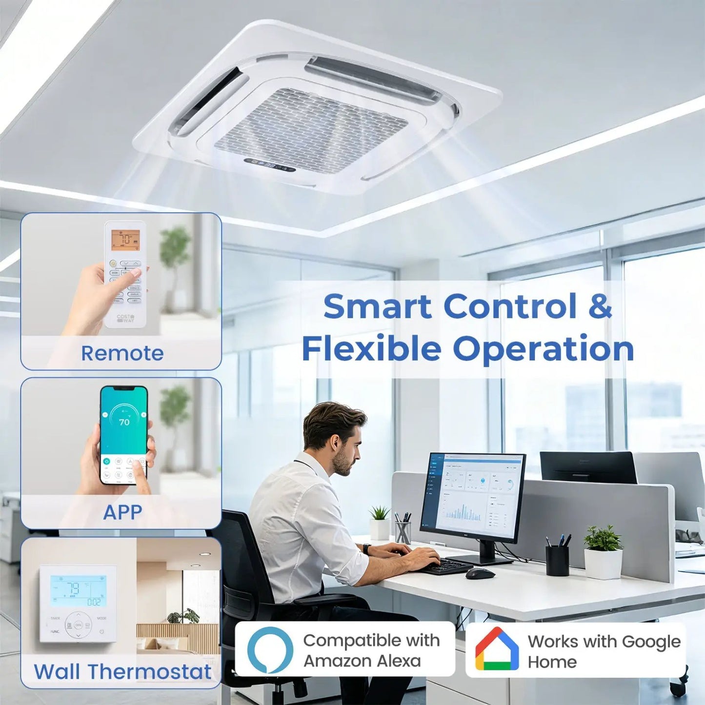 XPro 35000 BTU 3 Zone Ceiling Cassette Mini Split