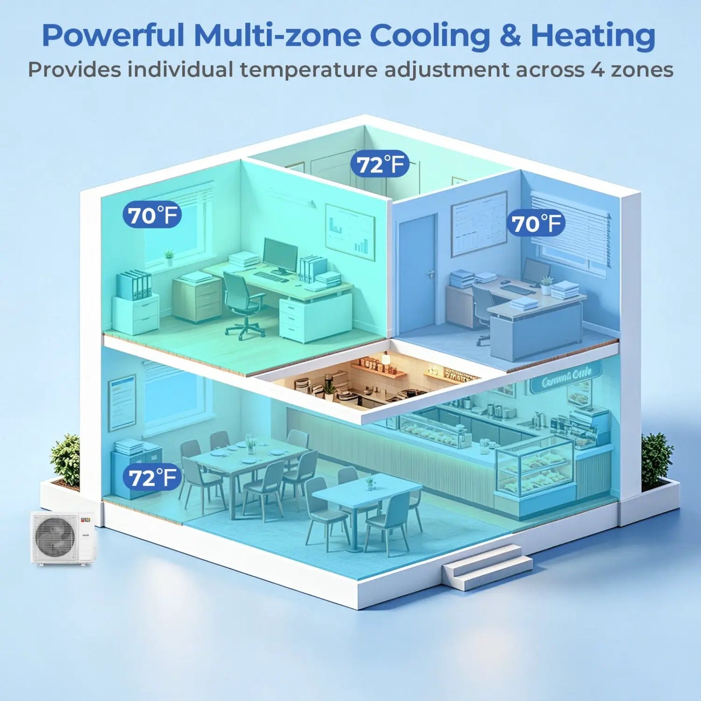 X-Pro 35000 BTU Ceiling Cassette Mini Split