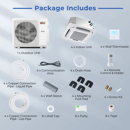 X-Pro 35000 BTU Ceiling Cassette Mini Split
