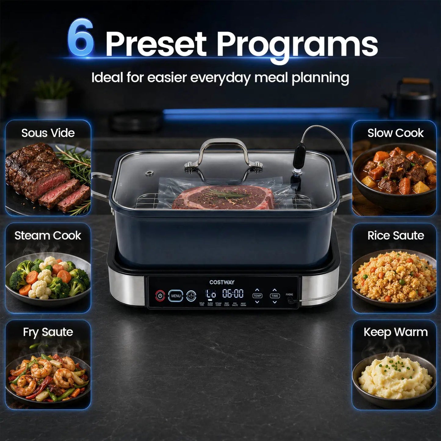 6-In-1 Programmable Slow Cooker With Timer