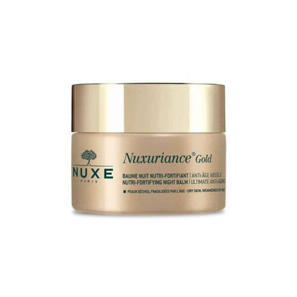 Face cream Nuxe Nuxuriance Gold anti-aging night balm in beige jar with gold lid on Tampa Home & Garden Store