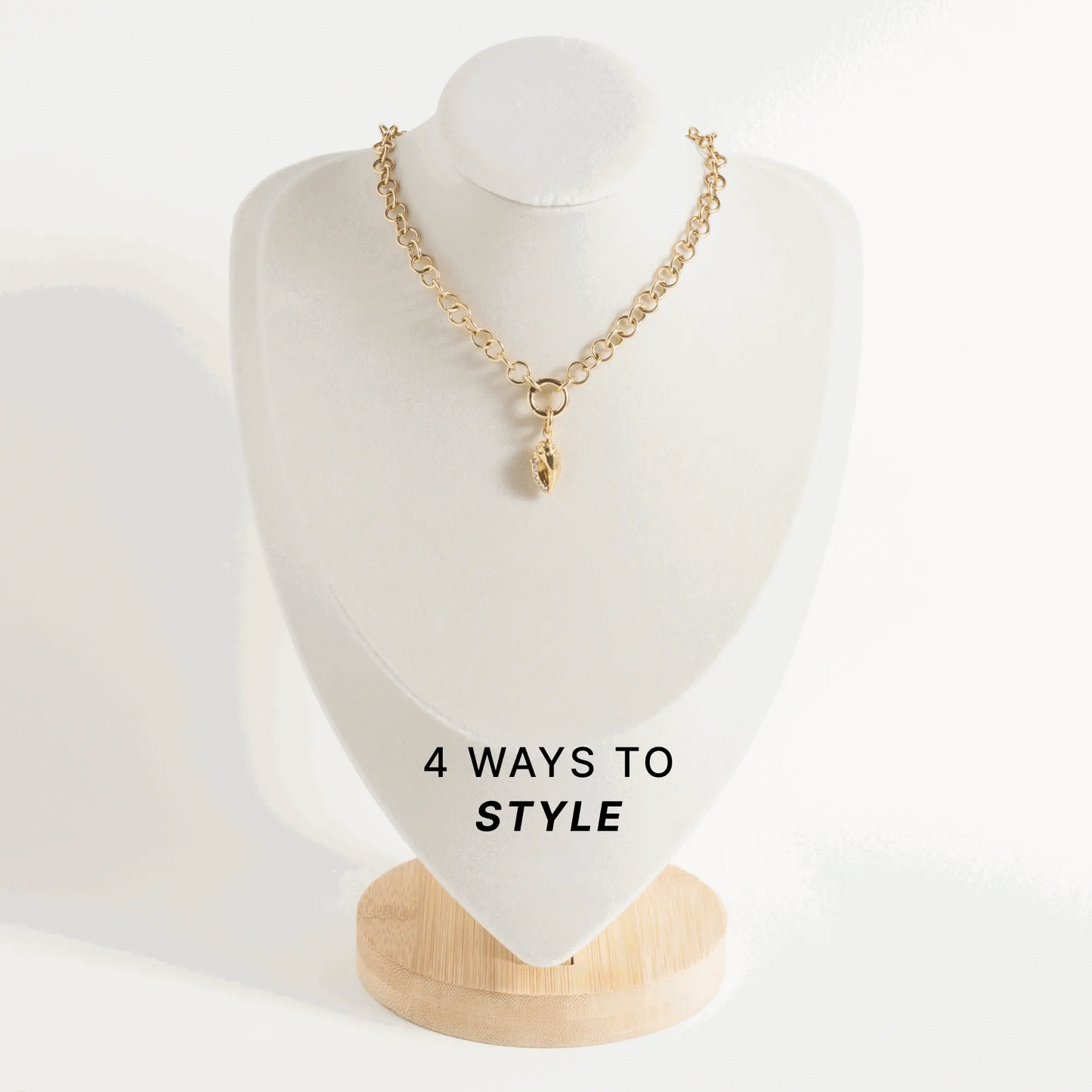 Y Necklace Interchangeable Base gold chain with leaf crystal pendant by ALEX AND ANI on Tampa Home & Garden Store