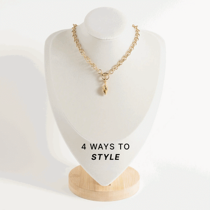 Y Necklace Interchangeable Base gold chain with leaf crystal pendant by ALEX AND ANI on Tampa Home & Garden Store
