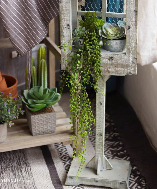 Hanging Faux Mini Leaf Garland 27.5 in long, green faux leaves, RusticReach garland on Tampa Home & Garden Store