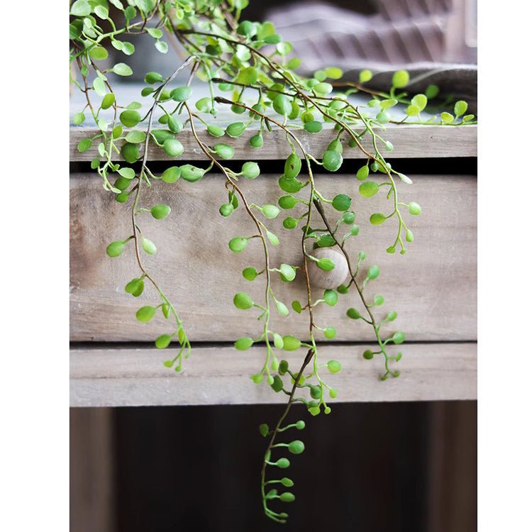 Hanging Faux Mini Leaf Garland 27.5in Long, green faux leaves, RusticReach garland on Tampa Home & Garden Store