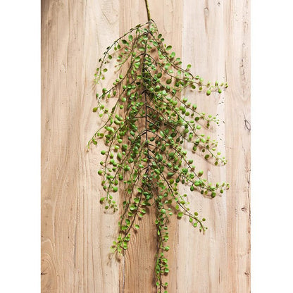 Hanging faux mini leaf garland 27.5 in long with cascading green leaves RusticReach garland on Tampa Home & Garden Store
