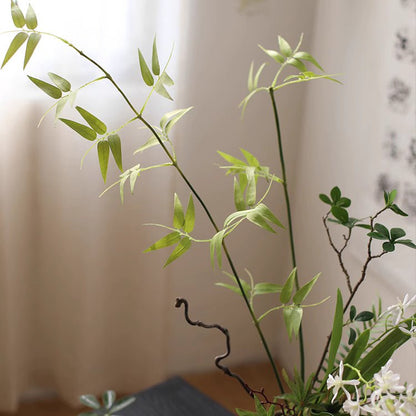 Artificial Whispering Bamboo Stem 31 in tall green leaves RusticReach flora on Tampa Home & Garden Store