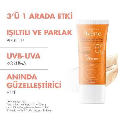 Avène B-Protect SPF50+ sunscreen tube orange packaging with white cap on Tampa Home & Garden Store