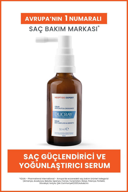 Ducray Neoptide Expert hair strengthening serum bottle with pump 50 ml brown glass Store on Tampa Home & Garden Store