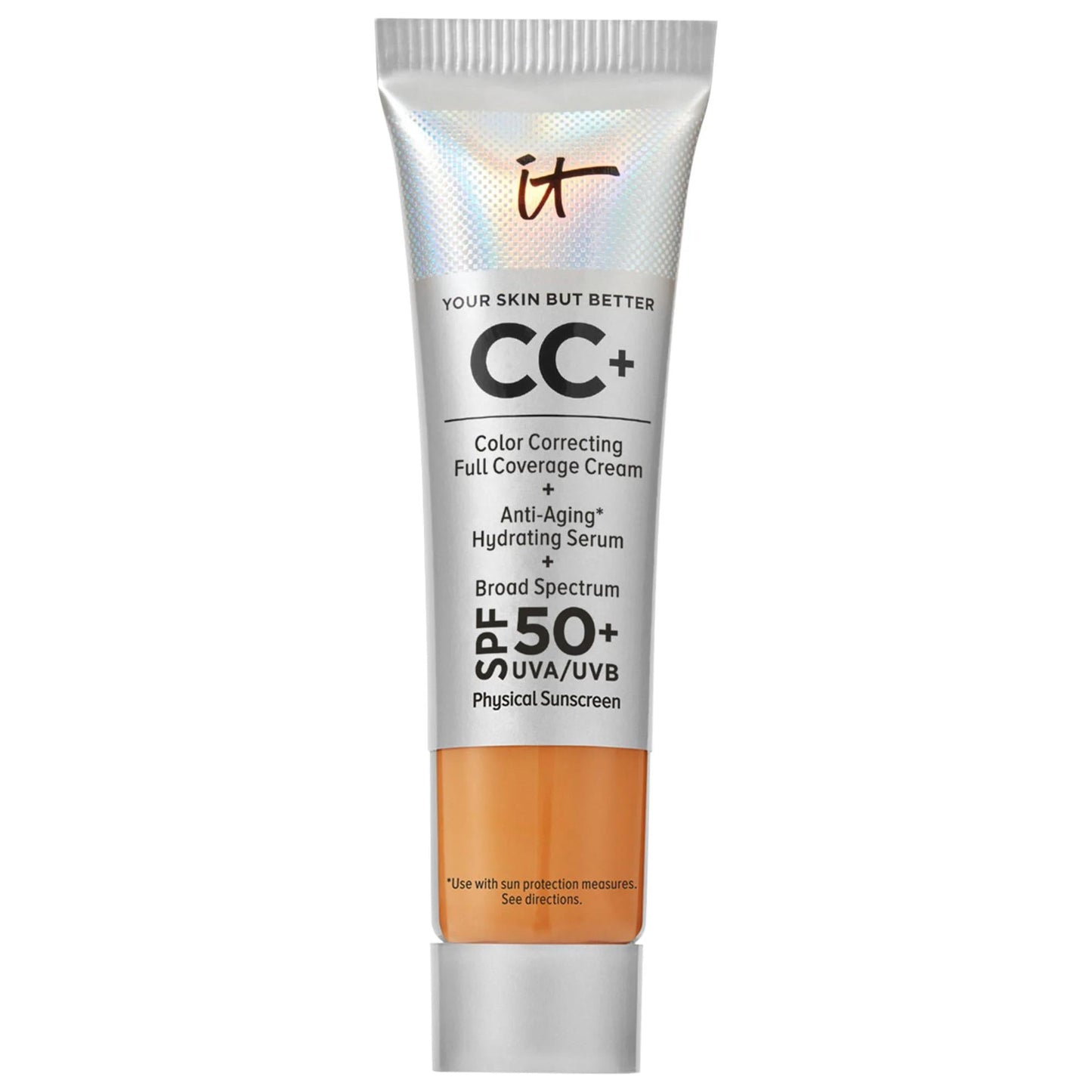 IT Cosmetics CC+ Cream tube with SPF 50+, orange cap on Tampa Home & Garden Store