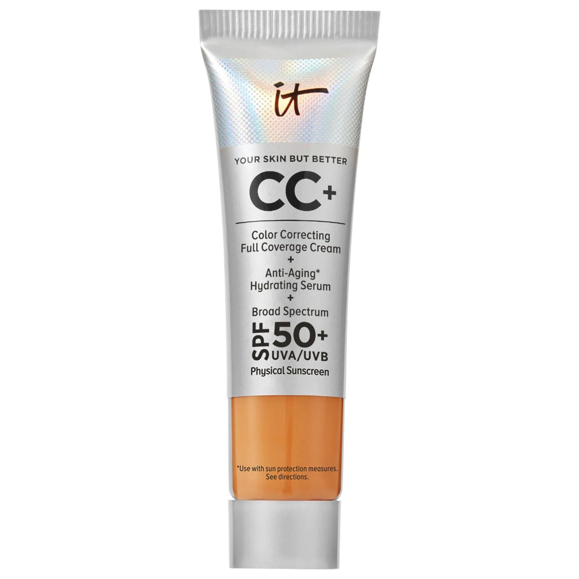 IT Cosmetics CC+ Cream tube with SPF 50+, orange cap on Tampa Home & Garden Store