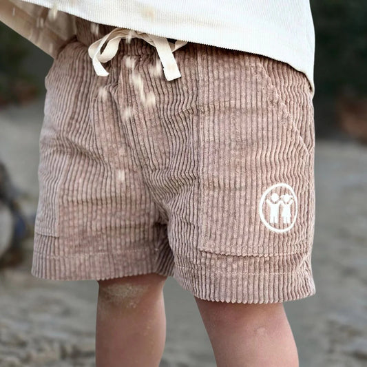 Yamba Tan Corduroy Shorts for Kids – GOTS Certified Organic Cotton, Relaxed Fit, Vintage-Inspired & Durable - Tampa Home & Garden Store