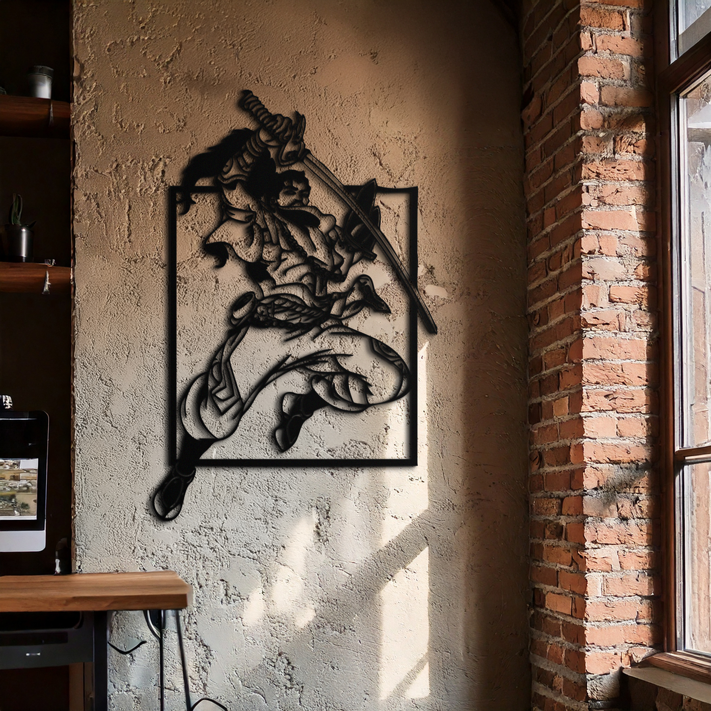 Yasuo Sword Silhouette Metal Wall Art - League of Legends-Inspired Steel Decor- KAF486 - Tampa Home & Garden Store