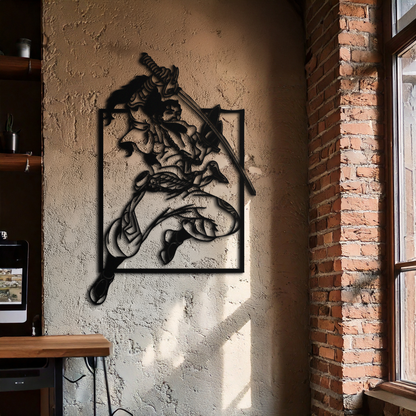 Yasuo Sword Silhouette Metal Wall Art - League of Legends-Inspired Steel Decor- KAF486 - Tampa Home & Garden Store