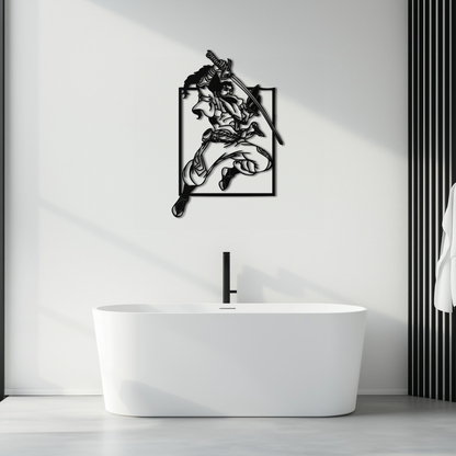 Yasuo Sword Silhouette Metal Wall Art - League of Legends-Inspired Steel Decor- KAF486 - Tampa Home & Garden Store