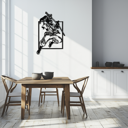 Yasuo Sword Silhouette Metal Wall Art - League of Legends-Inspired Steel Decor- KAF486 - Tampa Home & Garden Store