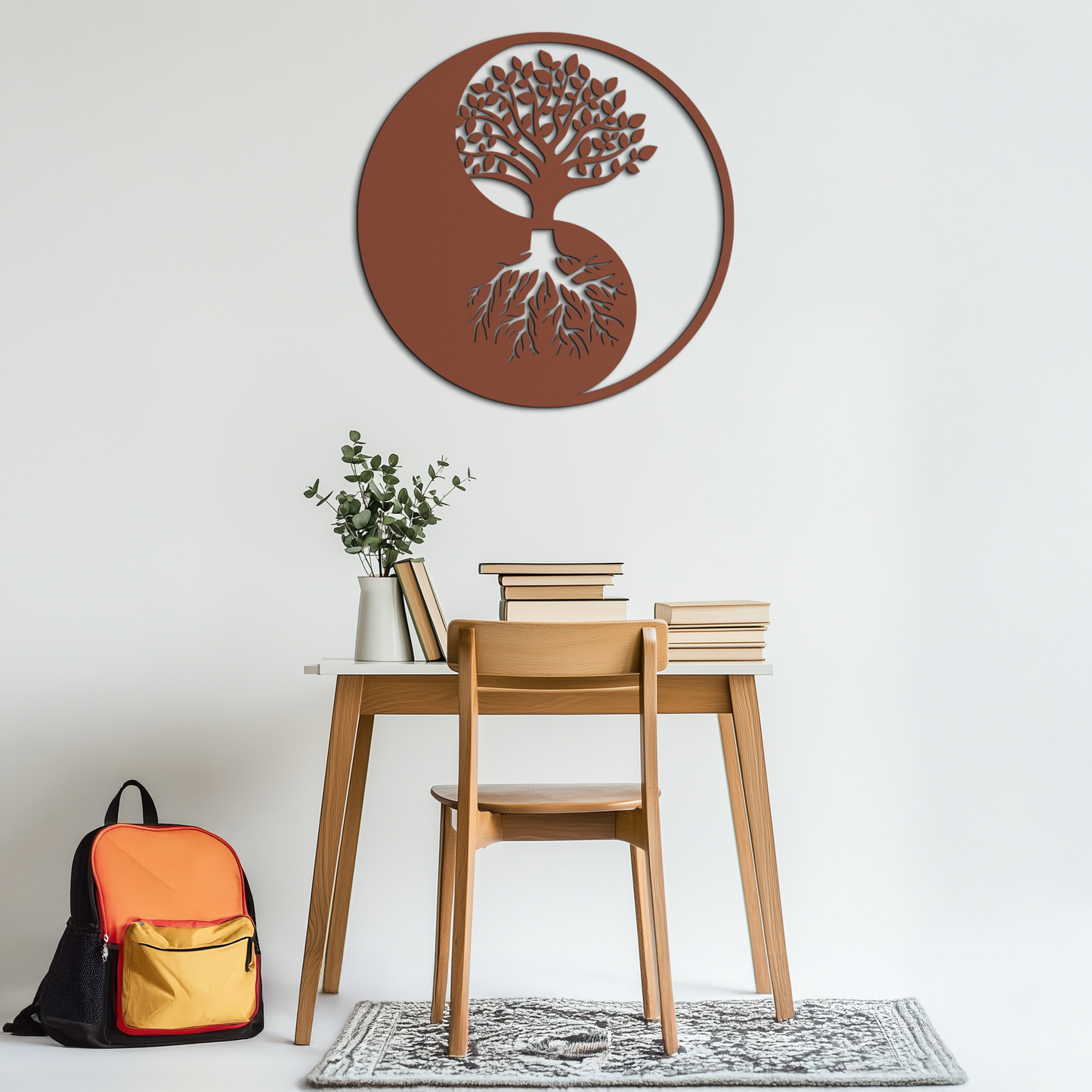 Yin-Yang Tree of Life Metal Wall Art - Harmonious Nature-Inspired Decor - KAF147 - Tampa Home & Garden Store