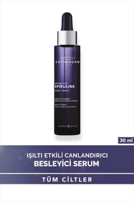 Institut Esthederm Intensive Spiruline Serum bottle, purple glass with dropper, 30 ml on Tampa Home & Garden Store
