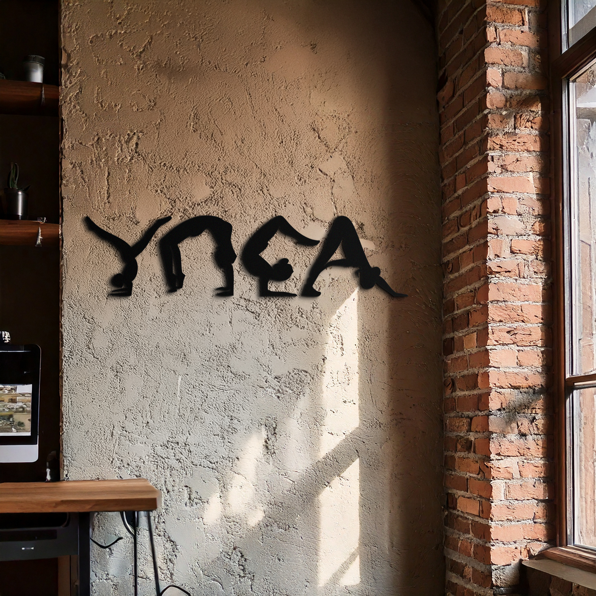 Yoga Pose Silhouette Metal Wall Art – Modern Fitness Home Decor- KAF530 - Tampa Home & Garden Store