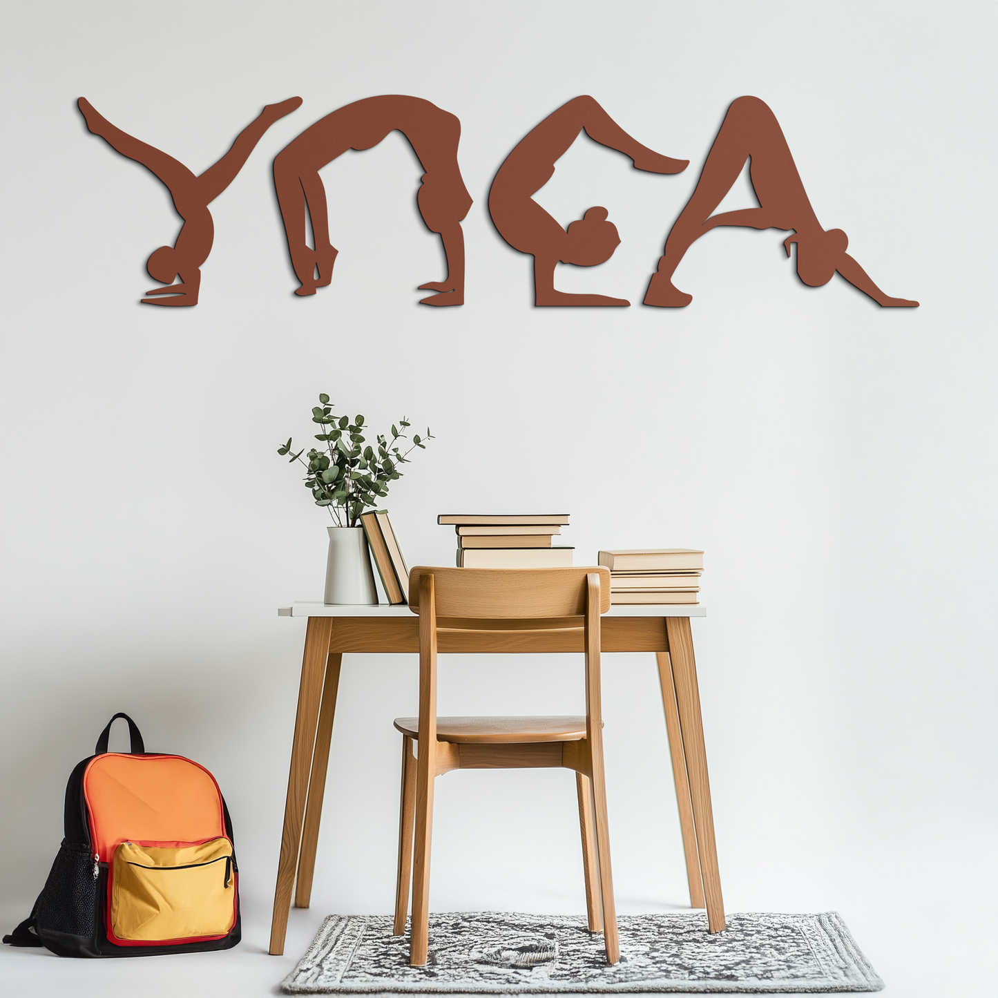 Yoga Pose Silhouette Metal Wall Art – Modern Fitness Home Decor- KAF530 - Tampa Home & Garden Store