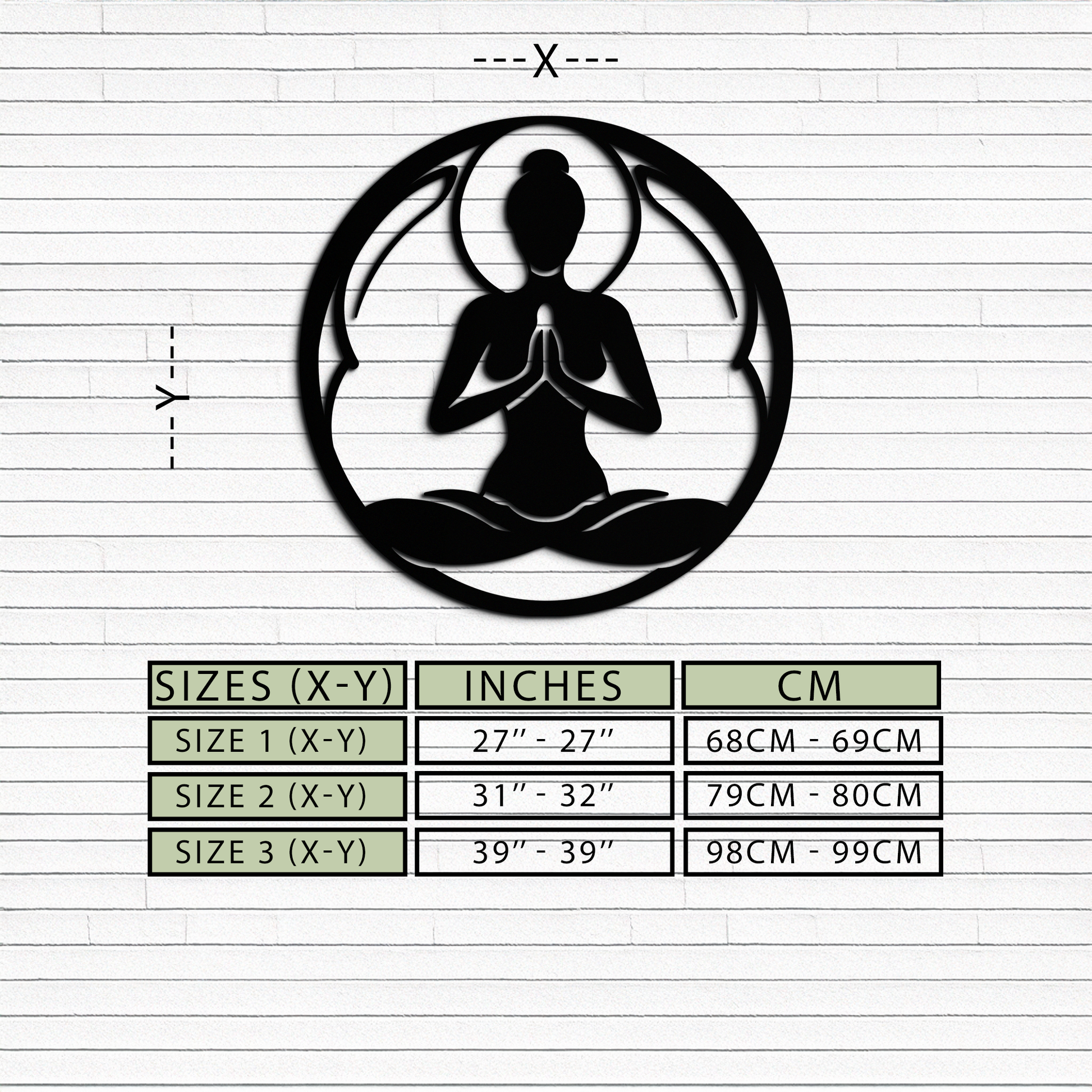 Yoga Silhouette Metal Wall Art – Meditative Zen Pose Decor for Mindful Spaces- KAF378 - Tampa Home & Garden Store